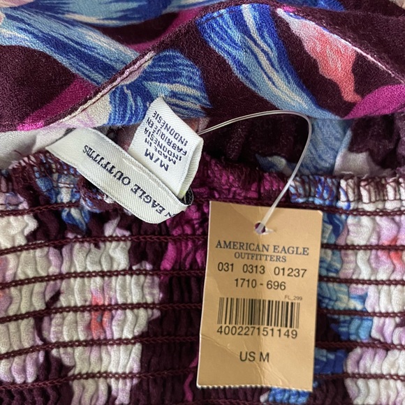 American Eagle Purple Floral Flowy Pocket Shorts - Picture 4 of 4